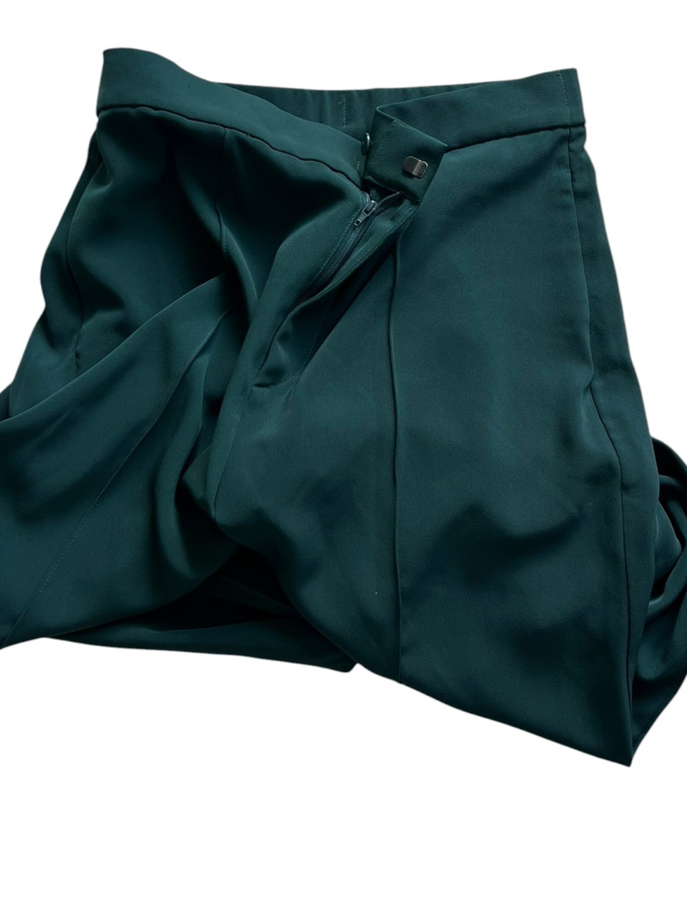 Uniqlo Wide Leg Pant Trouser Dark Green Size 4 - Picture 4 of 8